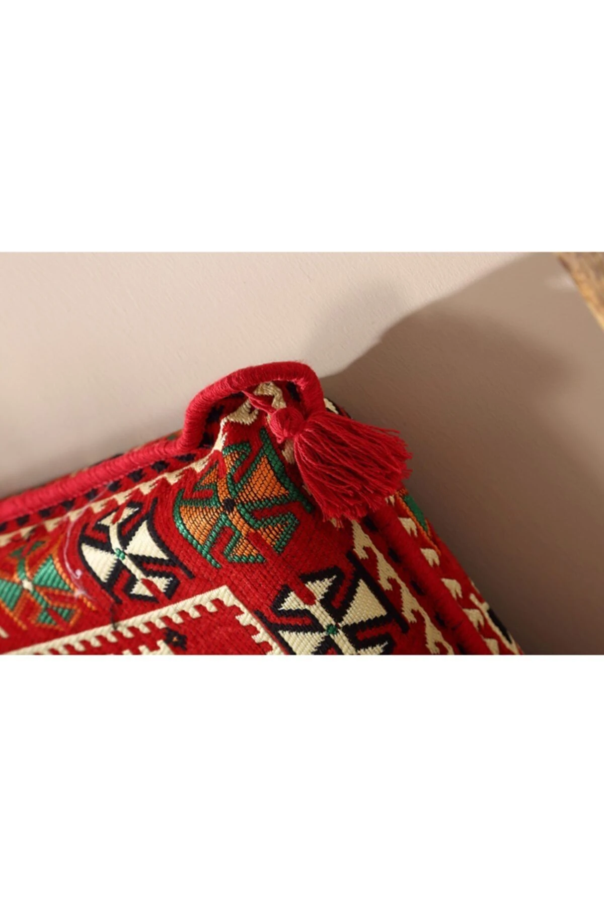 1.kalite Şark Köşesi Takımı Konsepti Anadolu Kırmızı Modeli Sünger Dahil (13 Parça)