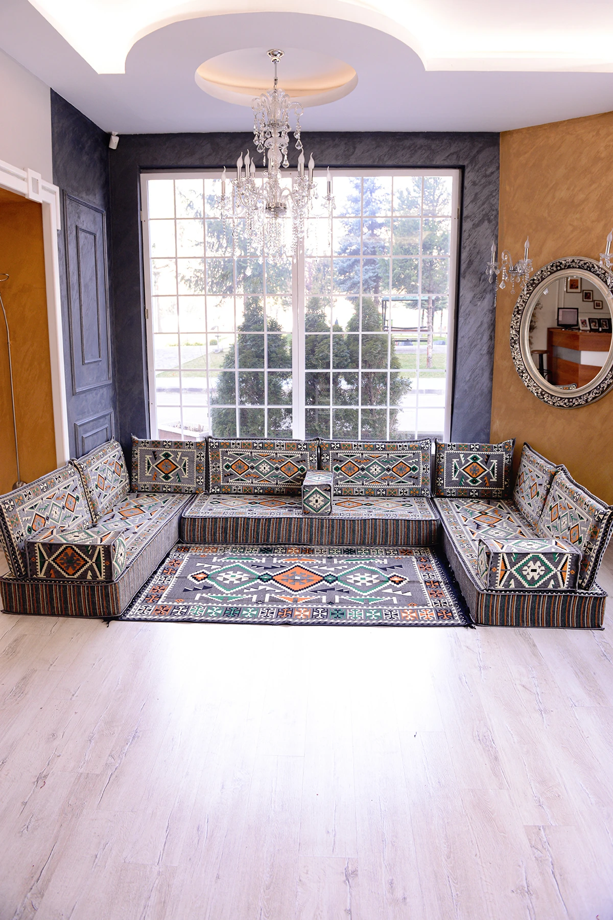 Şark Köşesi Takımı Gri Anadolu Modeli 15 Parça (20 CM MİNDER KALINLIĞI)