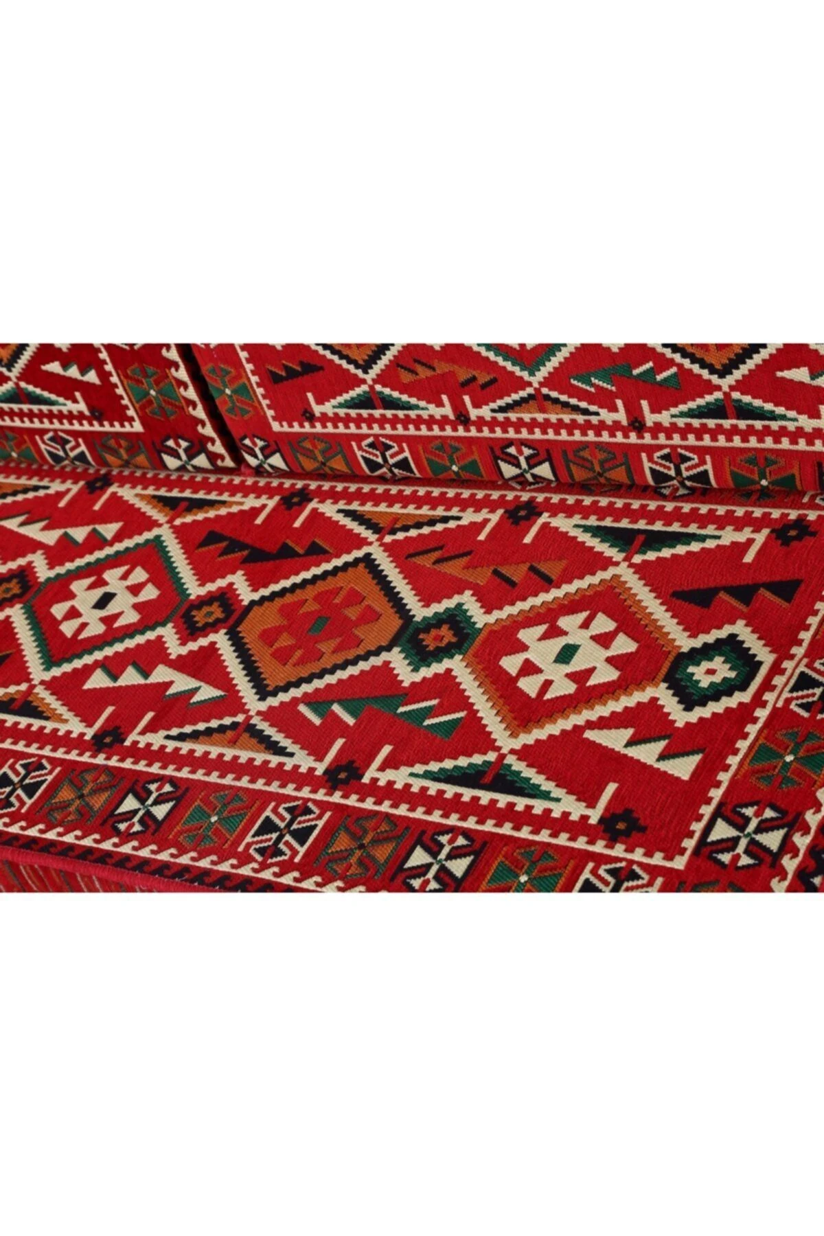 1.kalite Şark Köşesi Takımı Konsepti Anadolu Kırmızı Modeli Sünger Dahil (13 Parça)