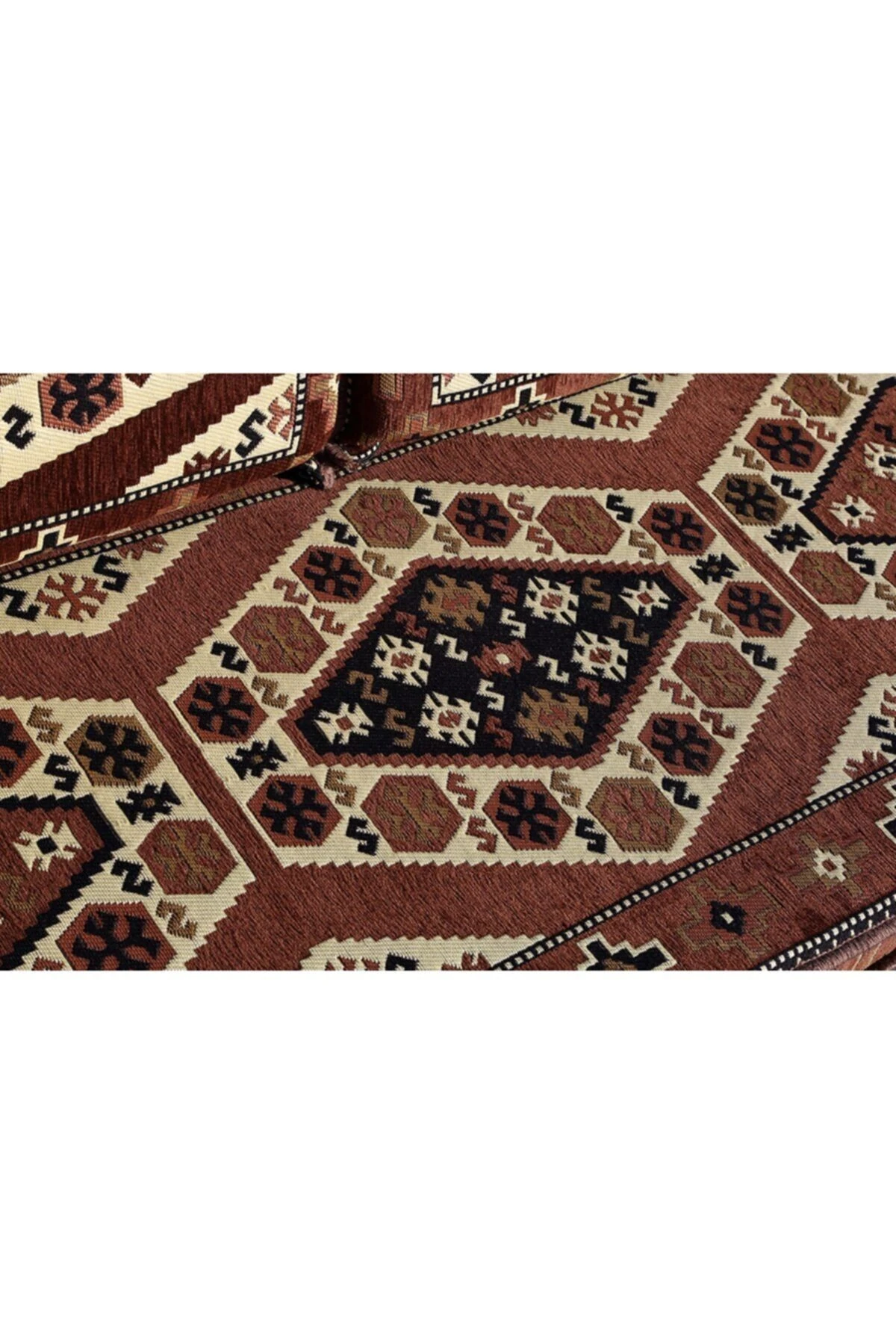 1.kalite Şark Köşesi Takımı Yörük Kahve Modeli Sünger Dahil (4 Parça)