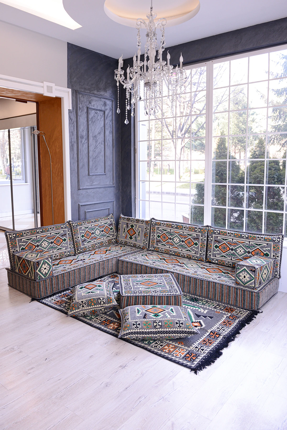 Şark Köşesi Takımı Gri Anadolu Modeli 13 Parça (20 CM MİNDER KALINLIĞI)