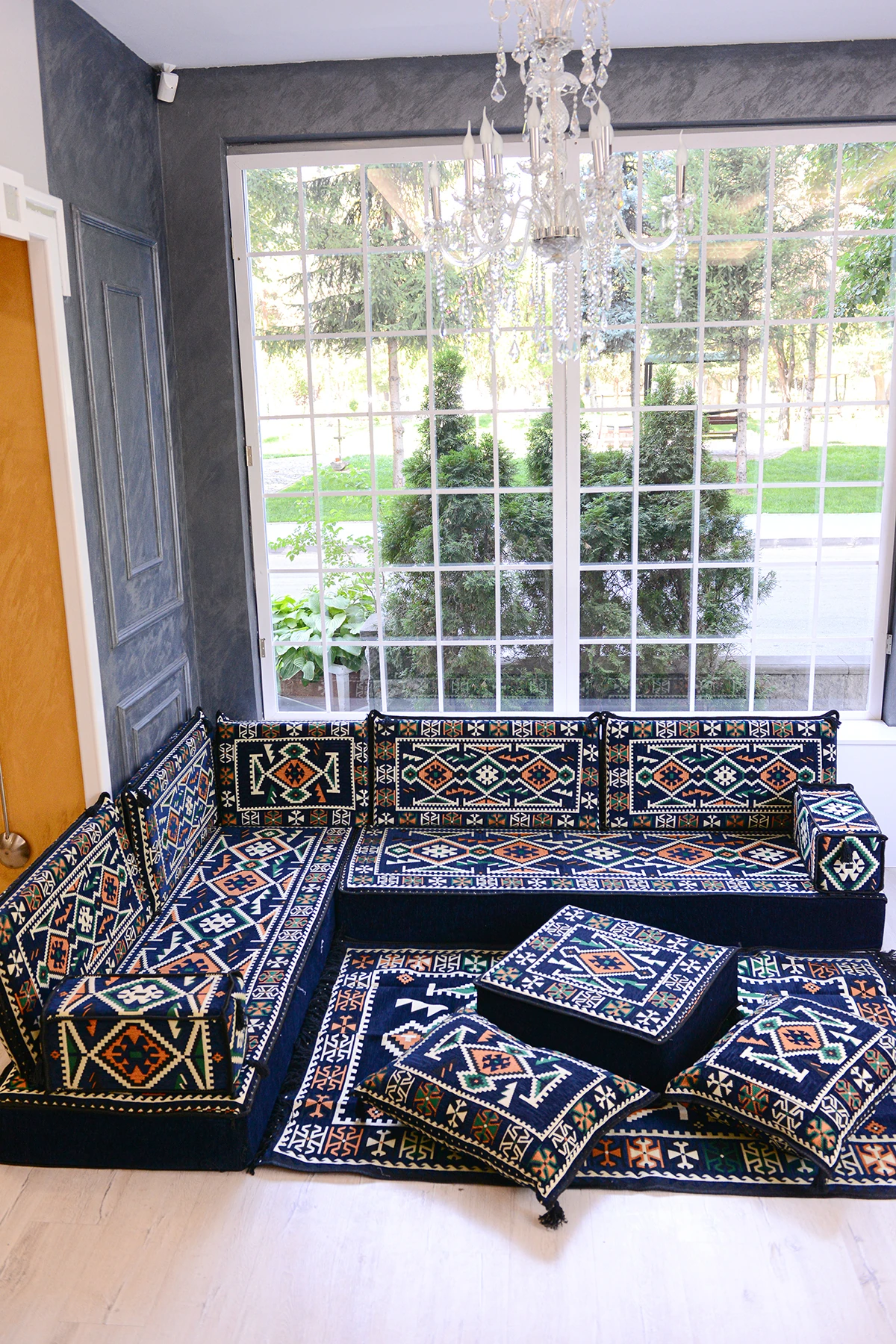 Şark Köşesi Takımı Lacivert Anadolu Modeli 13 Parça (20 CM MİNDER KALINLIĞI)