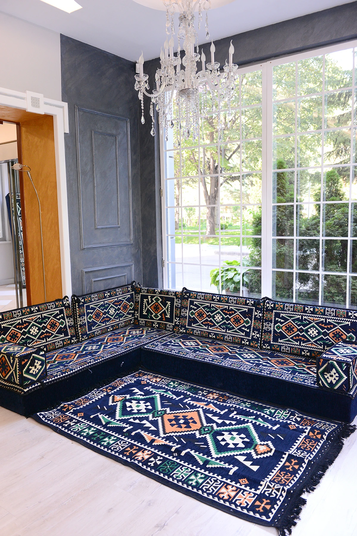 Şark Köşesi Takımı Lacivert Anadolu Modeli 10 Parça (20 CM MİNDER KALINLIĞI)