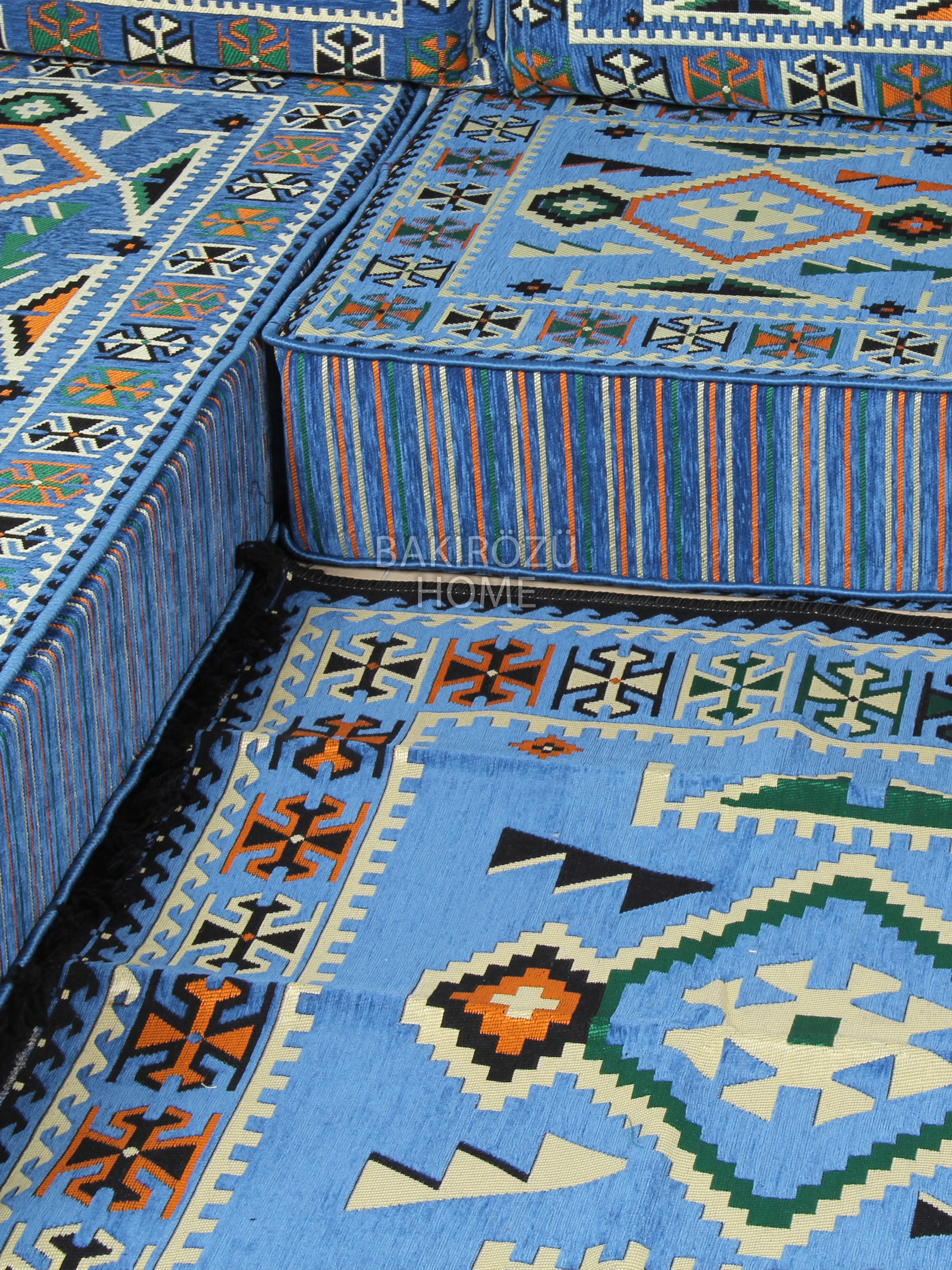 Şark Köşesi Takımı (20 CM MİNDER KALINLIĞI) Mavi Anadolu Modeli