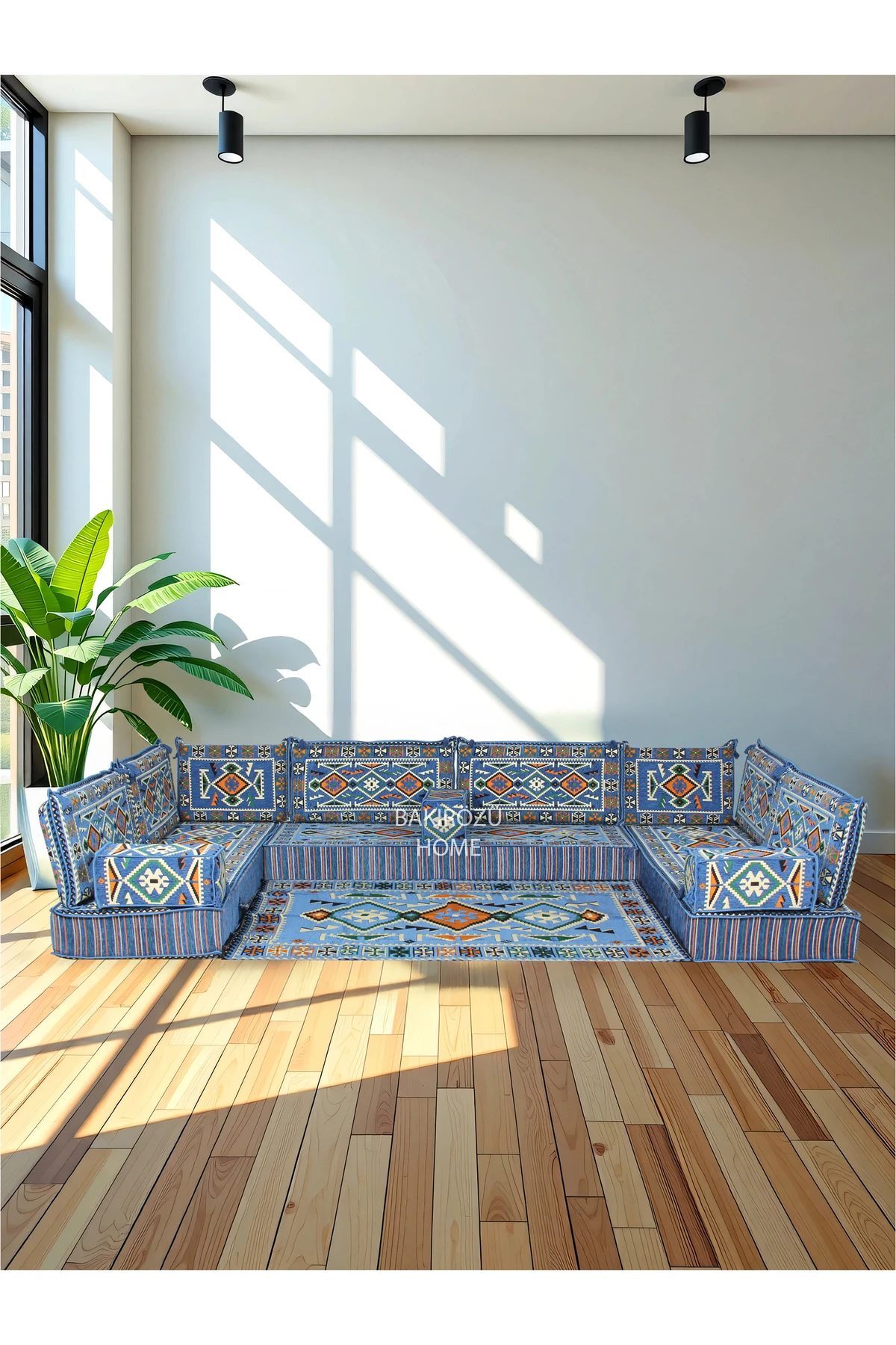 Şark Köşesi Takımı (20 CM MİNDER KALINLIĞI) Mavi Anadolu Modeli 15 Parça