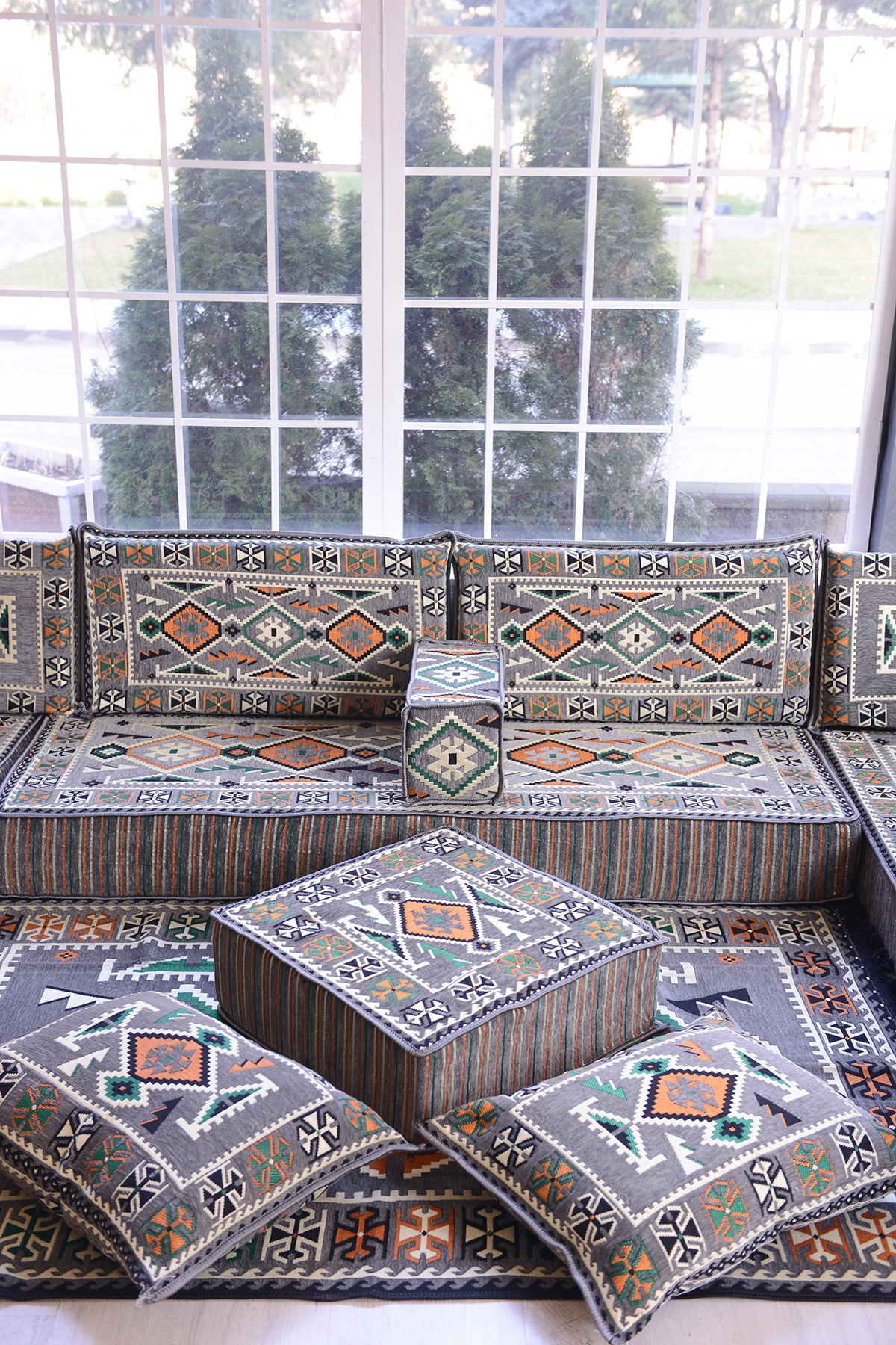 Şark Köşesi Takımı Gri Anadolu Modeli 18 Parça (20 CM MİNDER KALINLIĞI)