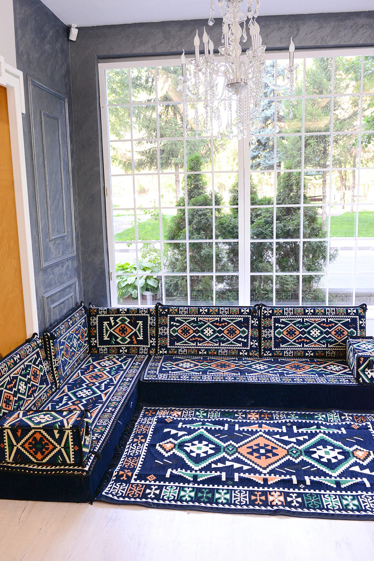 Şark Köşesi Takımı Lacivert Anadolu Modeli 10 Parça (20 CM MİNDER KALINLIĞI)