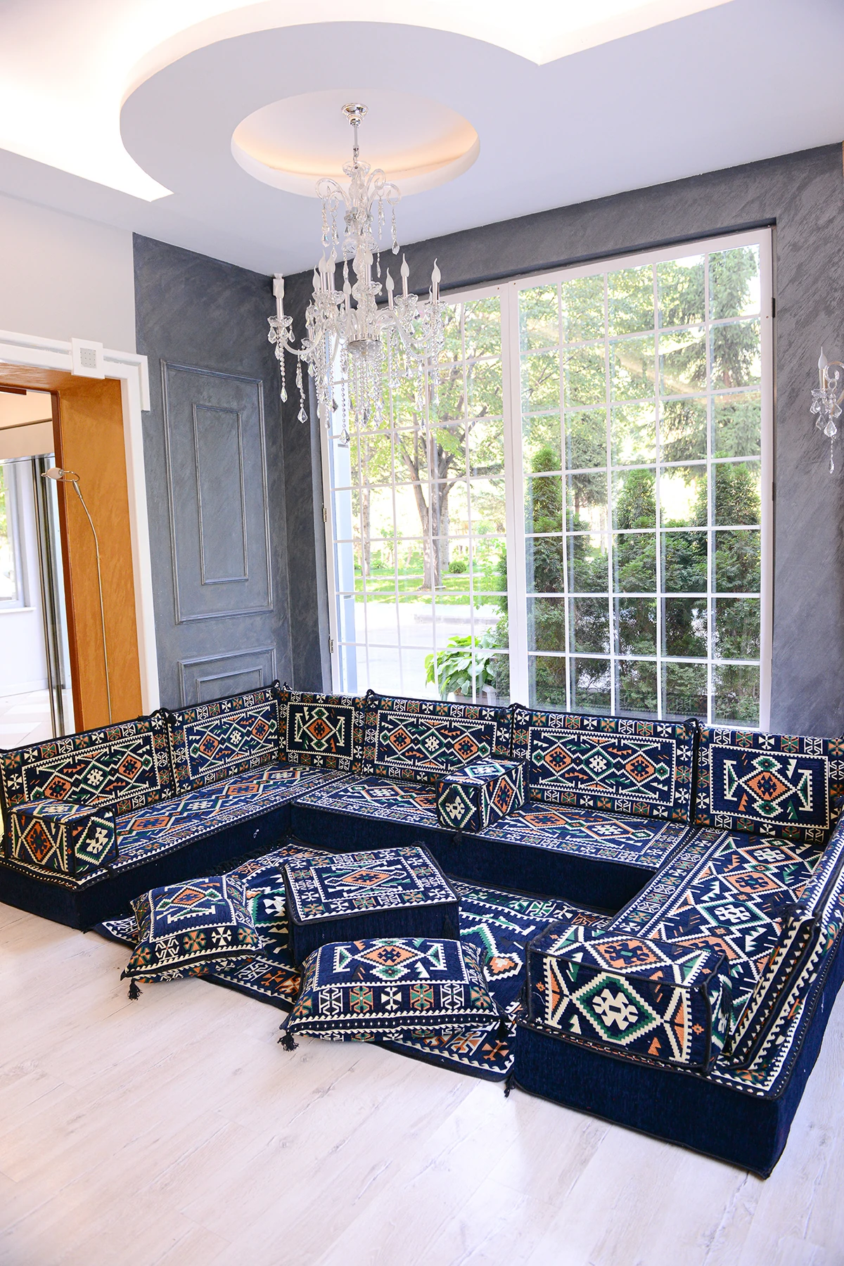 Şark Köşesi Takımı Lacivert Anadolu Modeli 18 Parça (20 CM MİNDER KALINLIĞI)