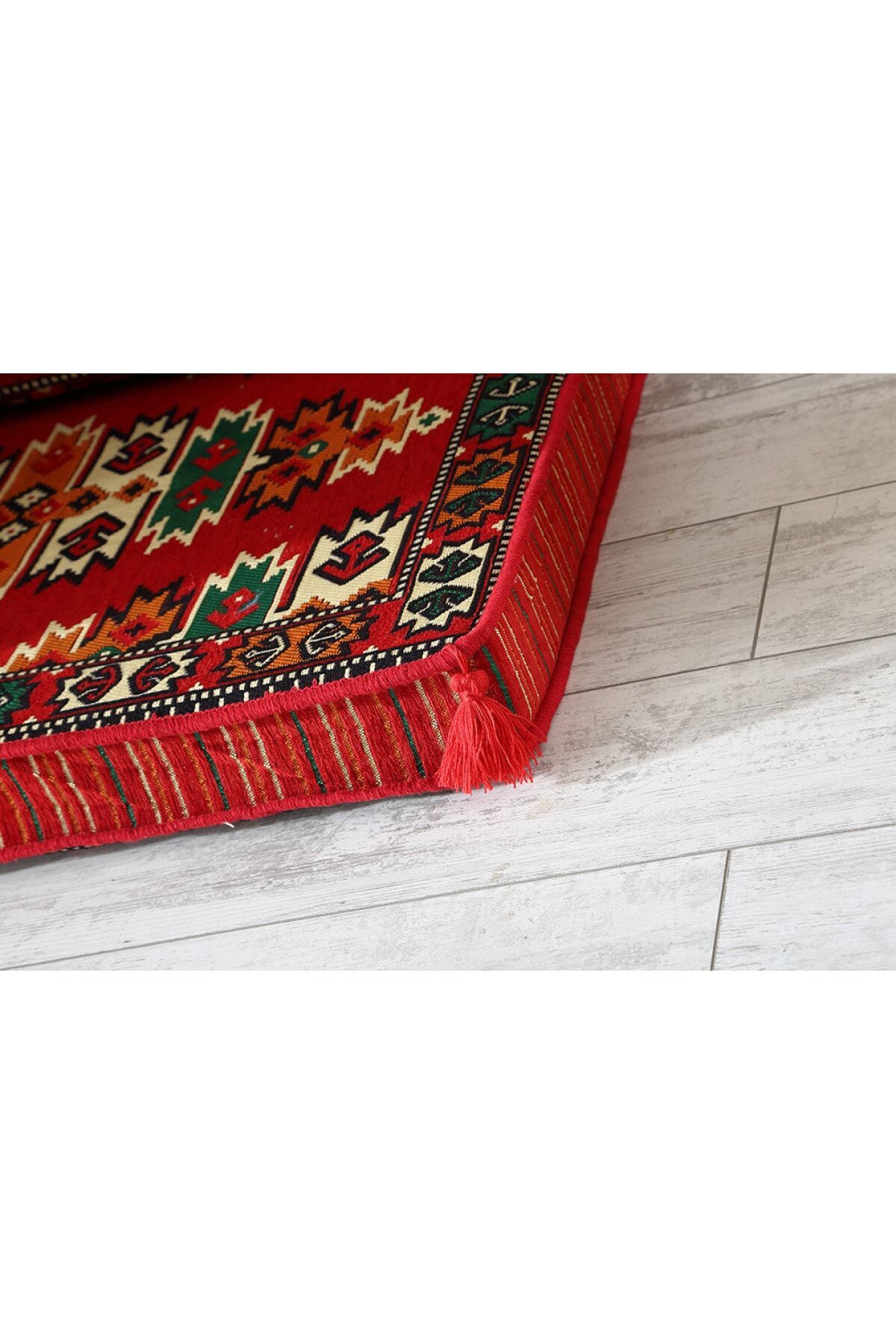 Şark Köşesi Takımı , 95 Cm Yer Minderi Takımı (sünger Dahil) Apaçi Modeli (3 Parça)