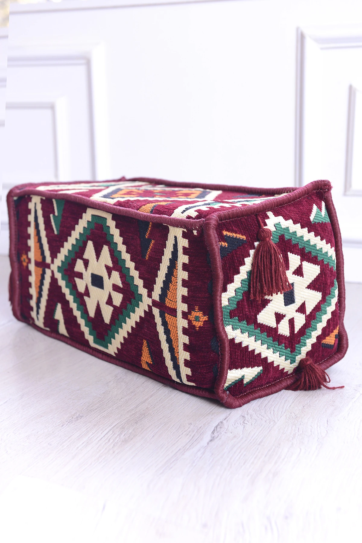 Şark Köşesi Takımı Kol Dayama Minderi Bordo Anadolu Kırmızı Modeli (22 x 22 x 50 cm)