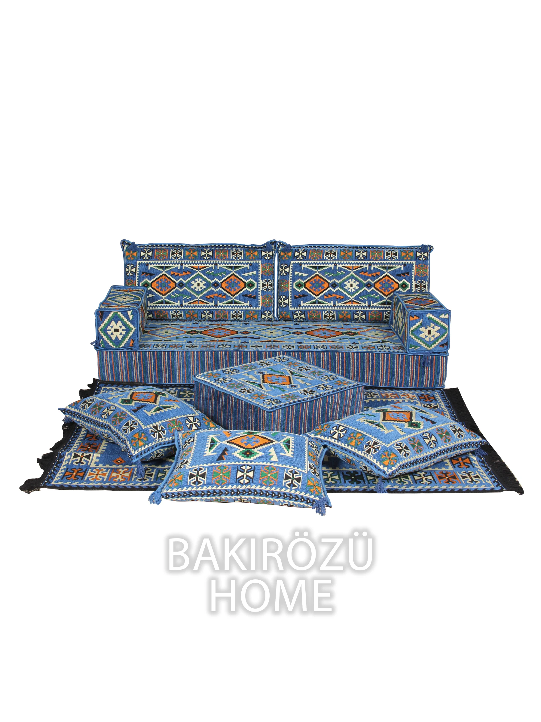 Şark Köşesi Takımı (20 CM MİNDER KALINLIĞI) Mavi Anadolu Modeli