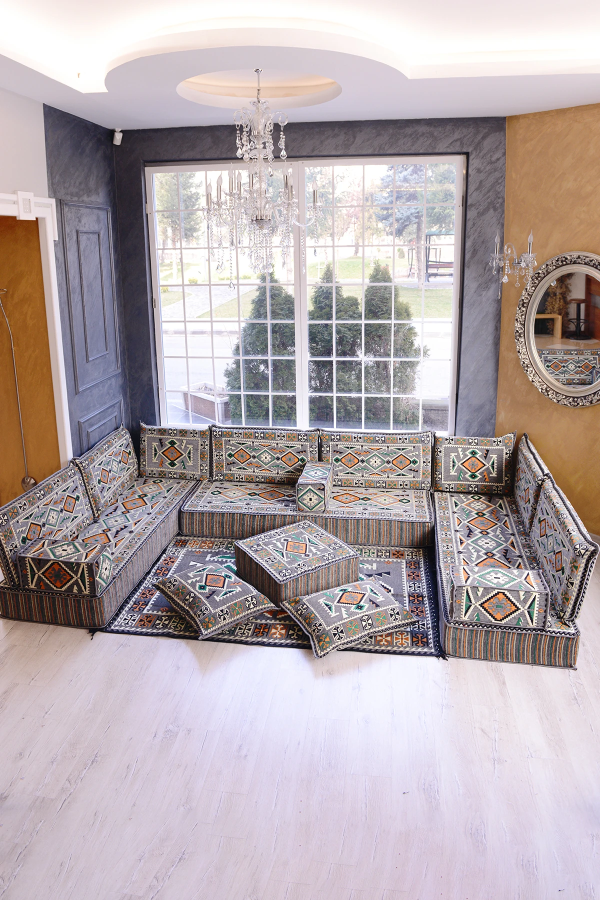 Şark Köşesi Takımı Gri Anadolu Modeli 18 Parça (20 CM MİNDER KALINLIĞI)