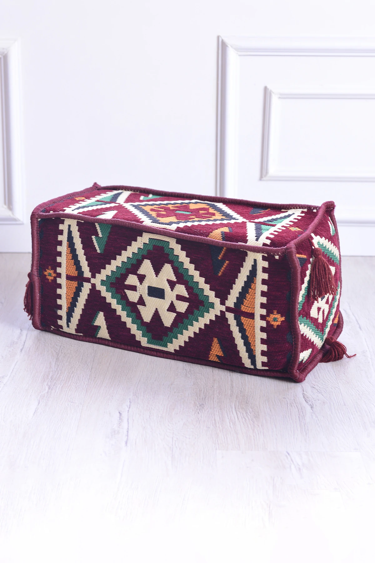 Şark Köşesi Takımı Kol Dayama Minderi Bordo Anadolu Kırmızı Modeli (22 x 22 x 50 cm)