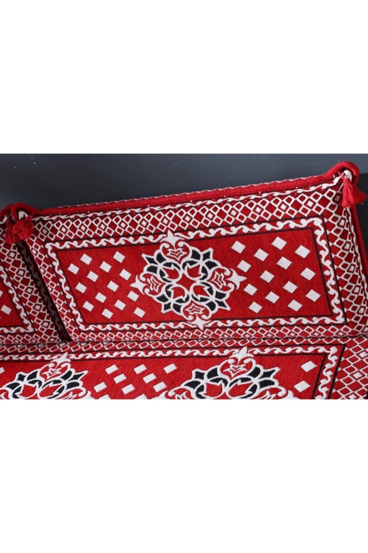 1.kalite Şark Köşesi Takımı Atlantis Kırmızı Modeli Sünger Dahil (4 Parça)