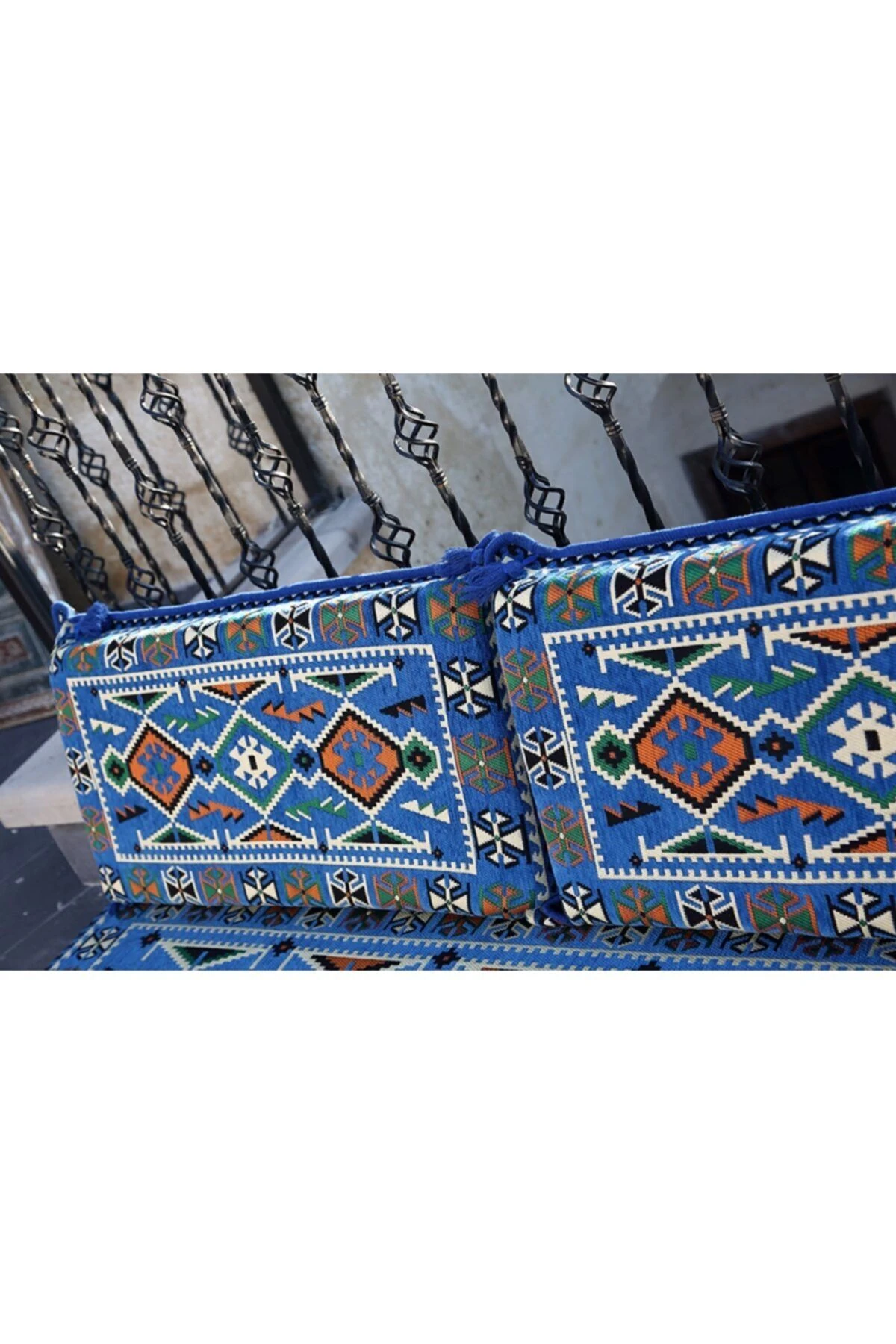 1.kalite Şark Köşesi Takımı Anadolu Mavi Modeli Sünger Dahil (4 Parça)