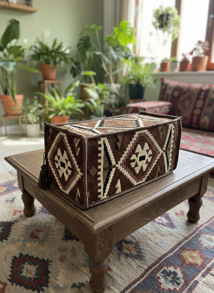 Şark Köşesi Takımı Kol Dayama Minderi Kahve Anadolu Modeli (22 x 22 x 50 cm)