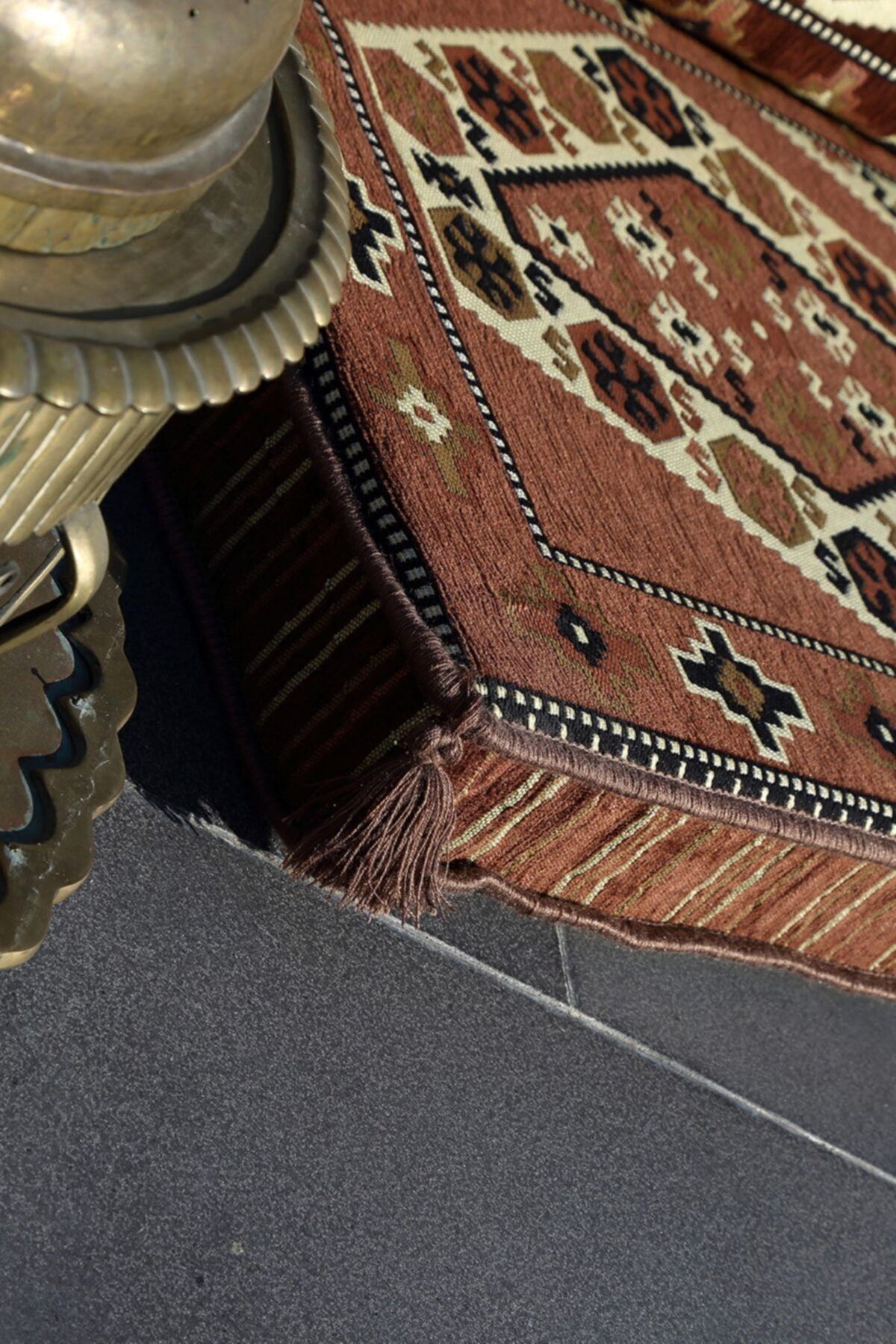 1.kalite Şark Köşesi Takımı Yörük Kahve Modeli Sünger Dahil (4 Parça)