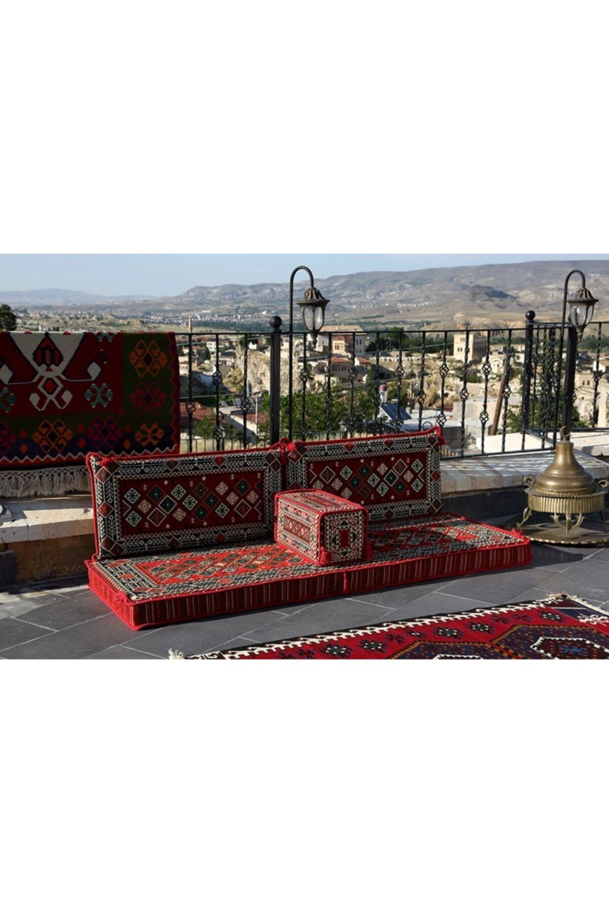 1.kalite Şark Köşesi Takımı Şili Kırmızı Modeli Sünger Dahil (4 Parça)