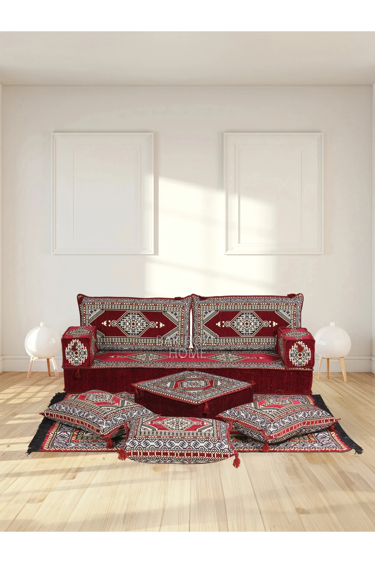 Şark Köşesi Takımı (20 CM MİNDER KALINLIĞI) Bordo Yahyalı Modeli - bordo