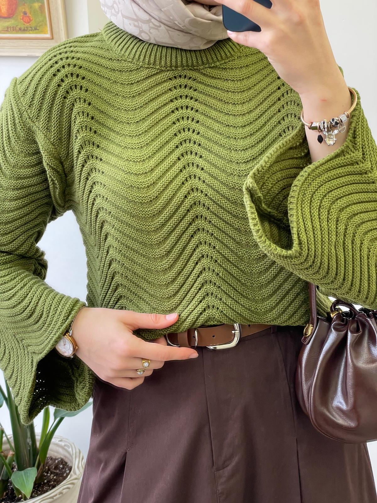 Lisa Ajurlu Kazak - Yağ Yeşili