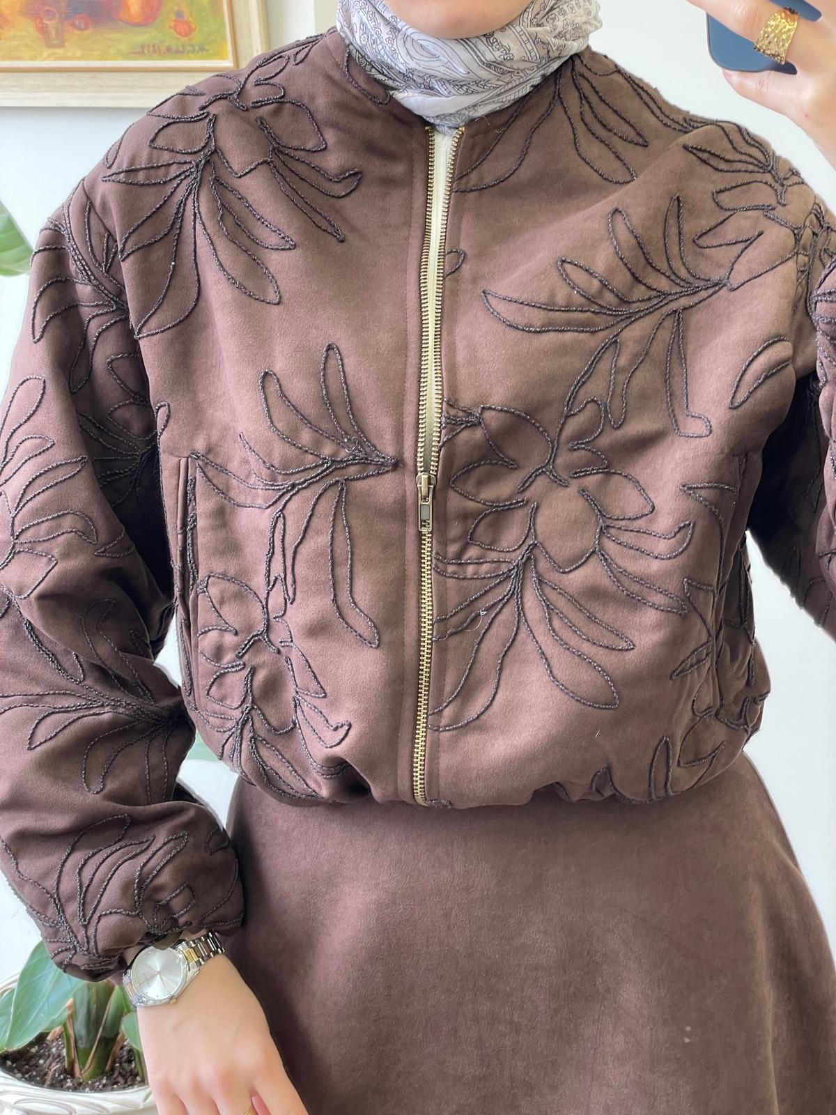 Nakış İşlemeli Süet Takım