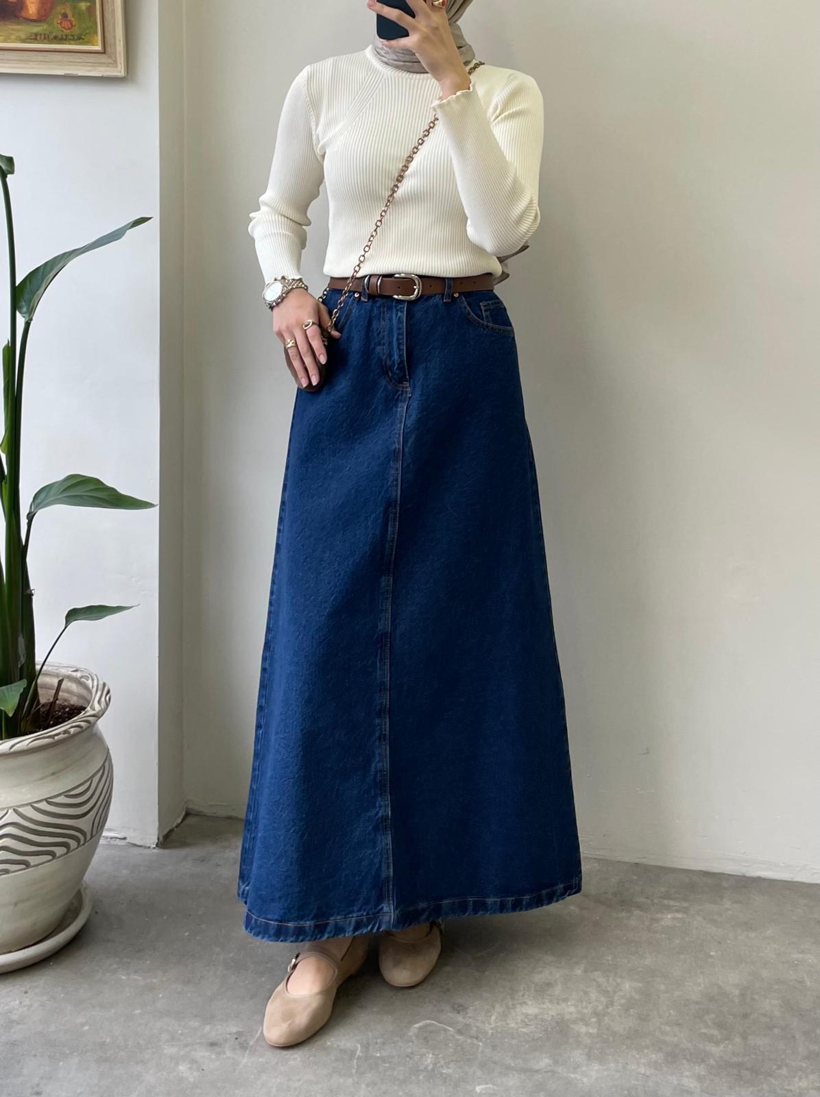 Basıc Denim Etek