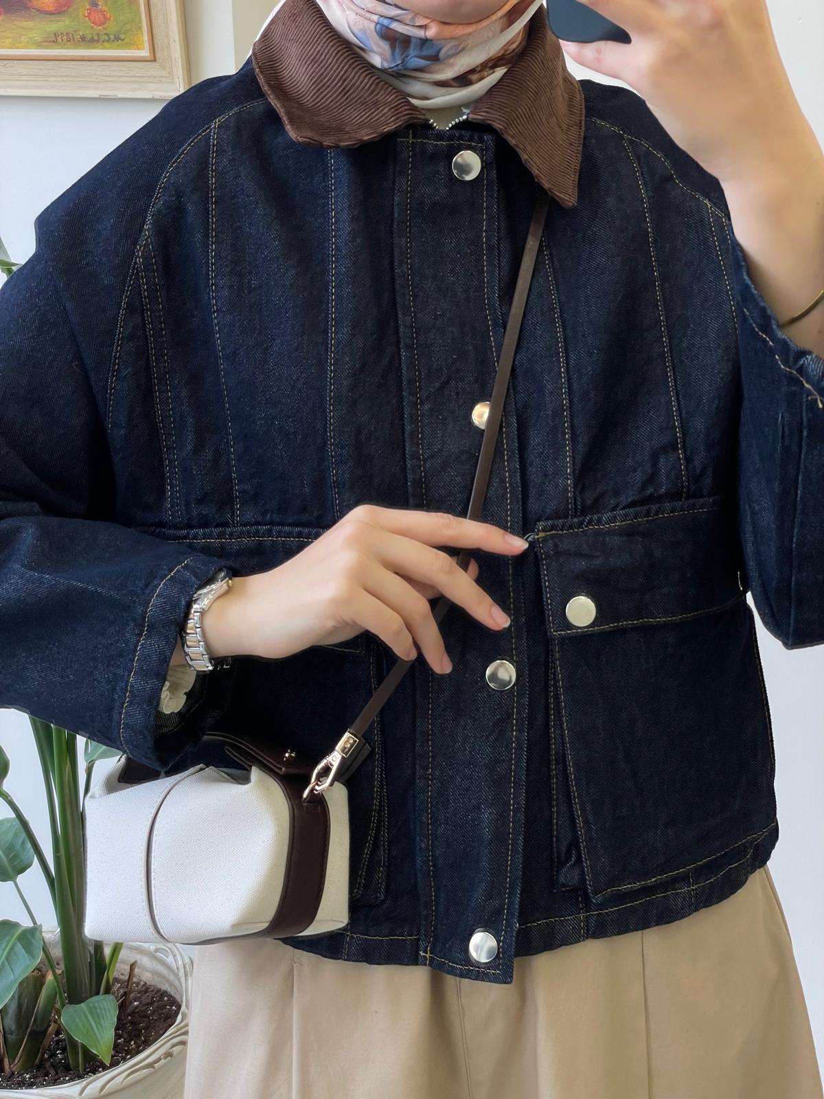 Torba Cep Denim Ceket