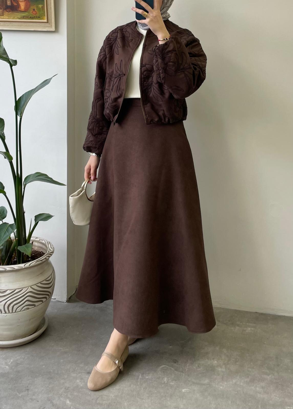 Nakış İşlemeli Süet Takım