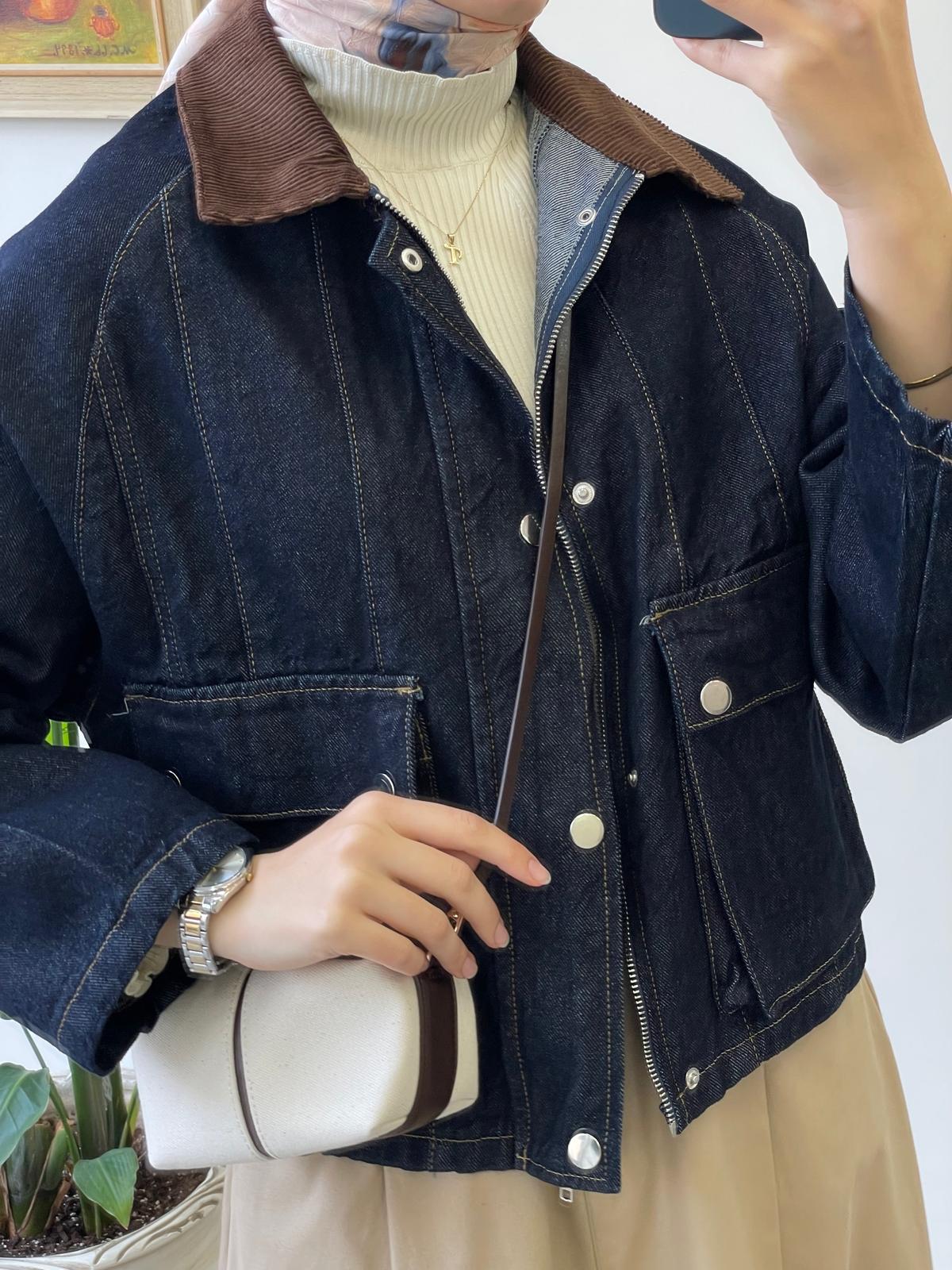 Torba Cep Denim Ceket