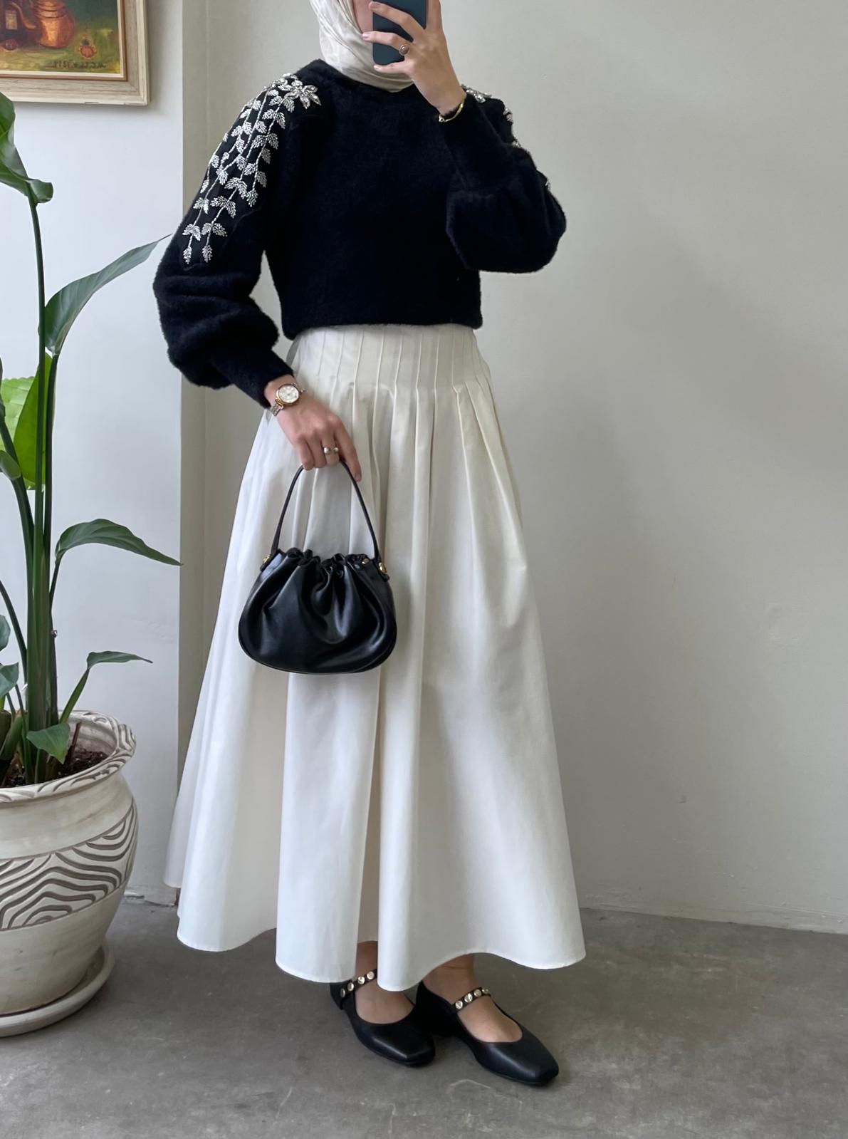 Taş İşlemeli Angora Kazak