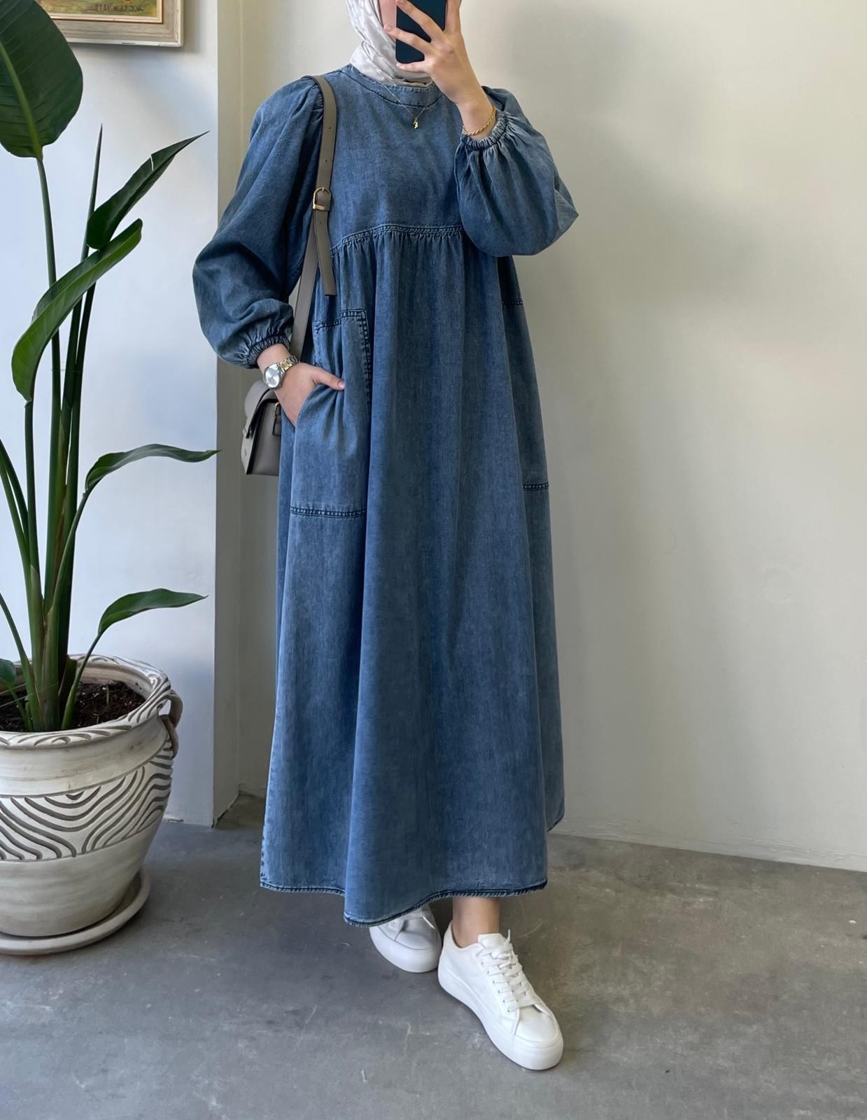 Denim Elbise