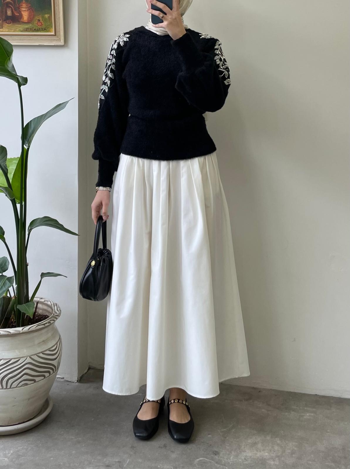 Taş İşlemeli Angora Kazak