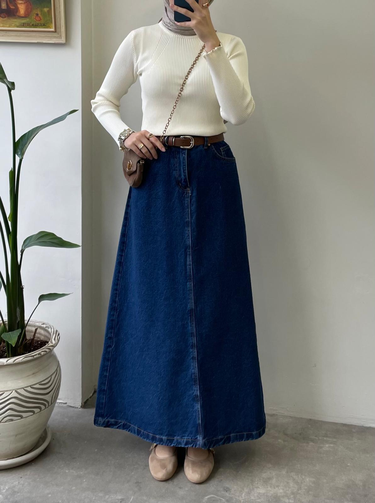 Basıc Denim Etek