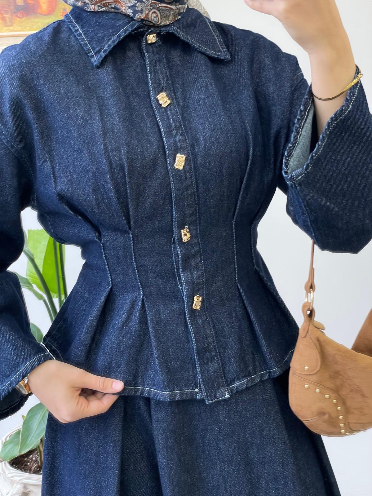 Nayla Denim Etekli Takım