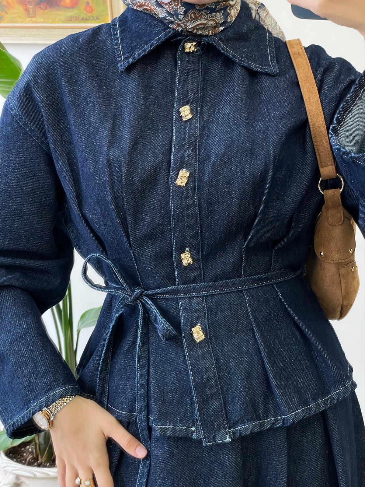 Nayla Denim Etekli Takım