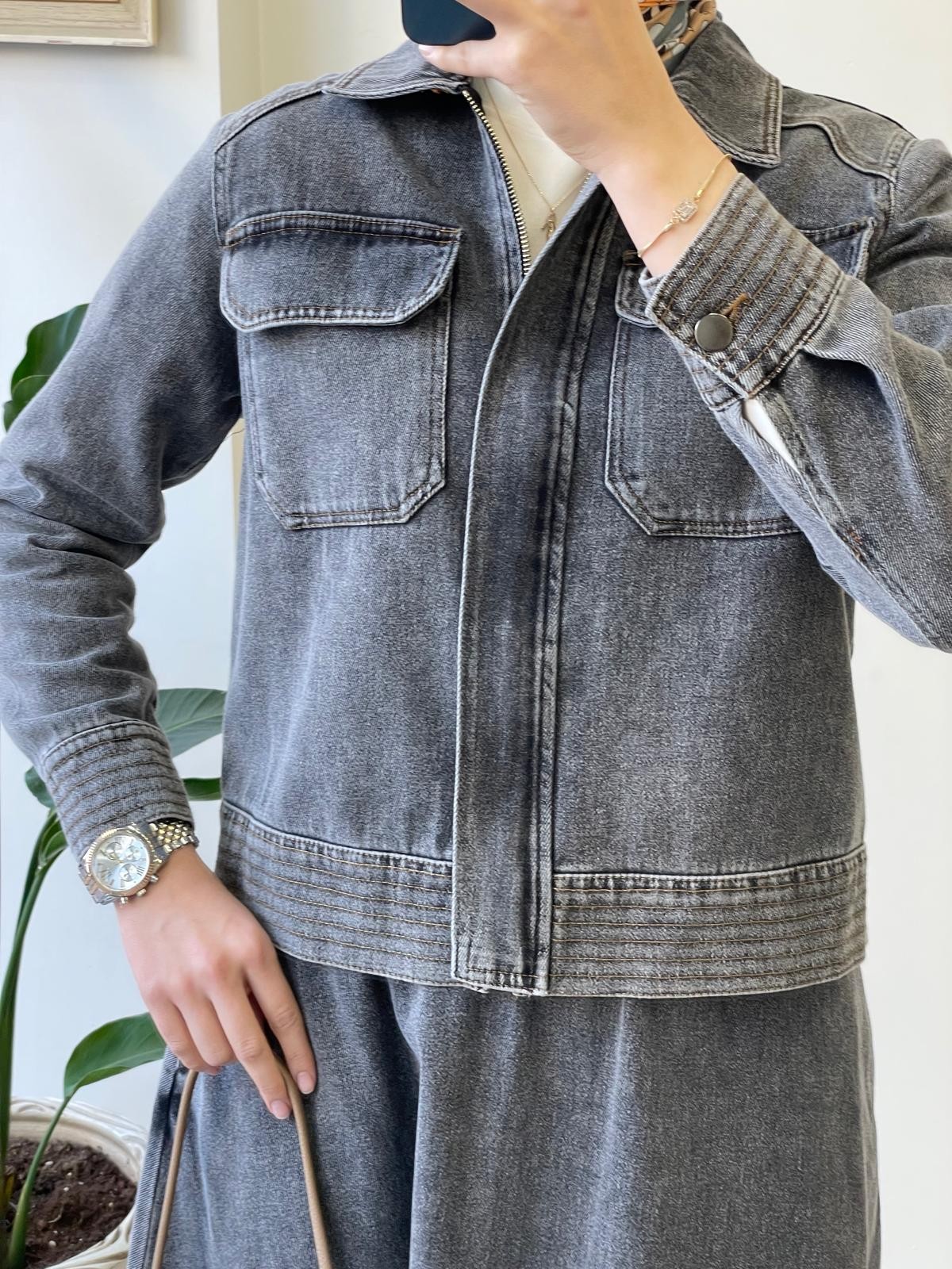 Mona Denim Etekli Takım