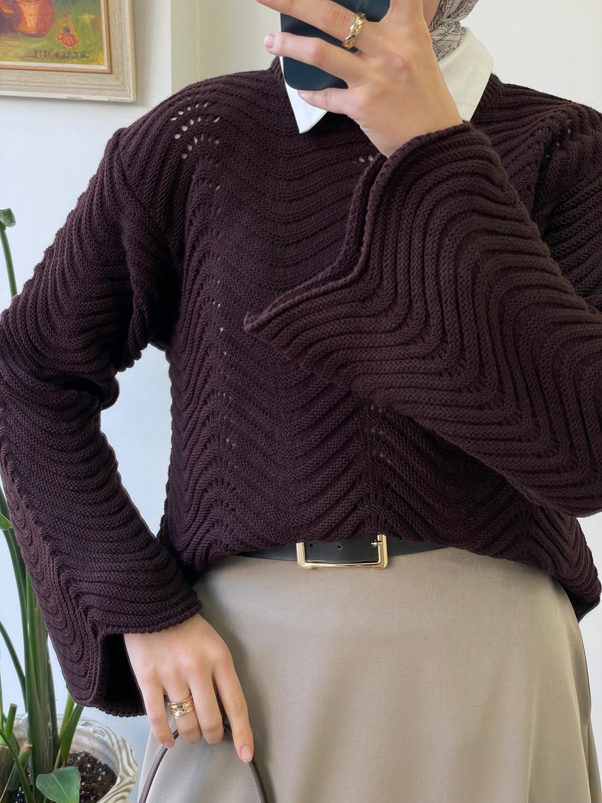 Lisa Ajurlu Kazak - Bordo