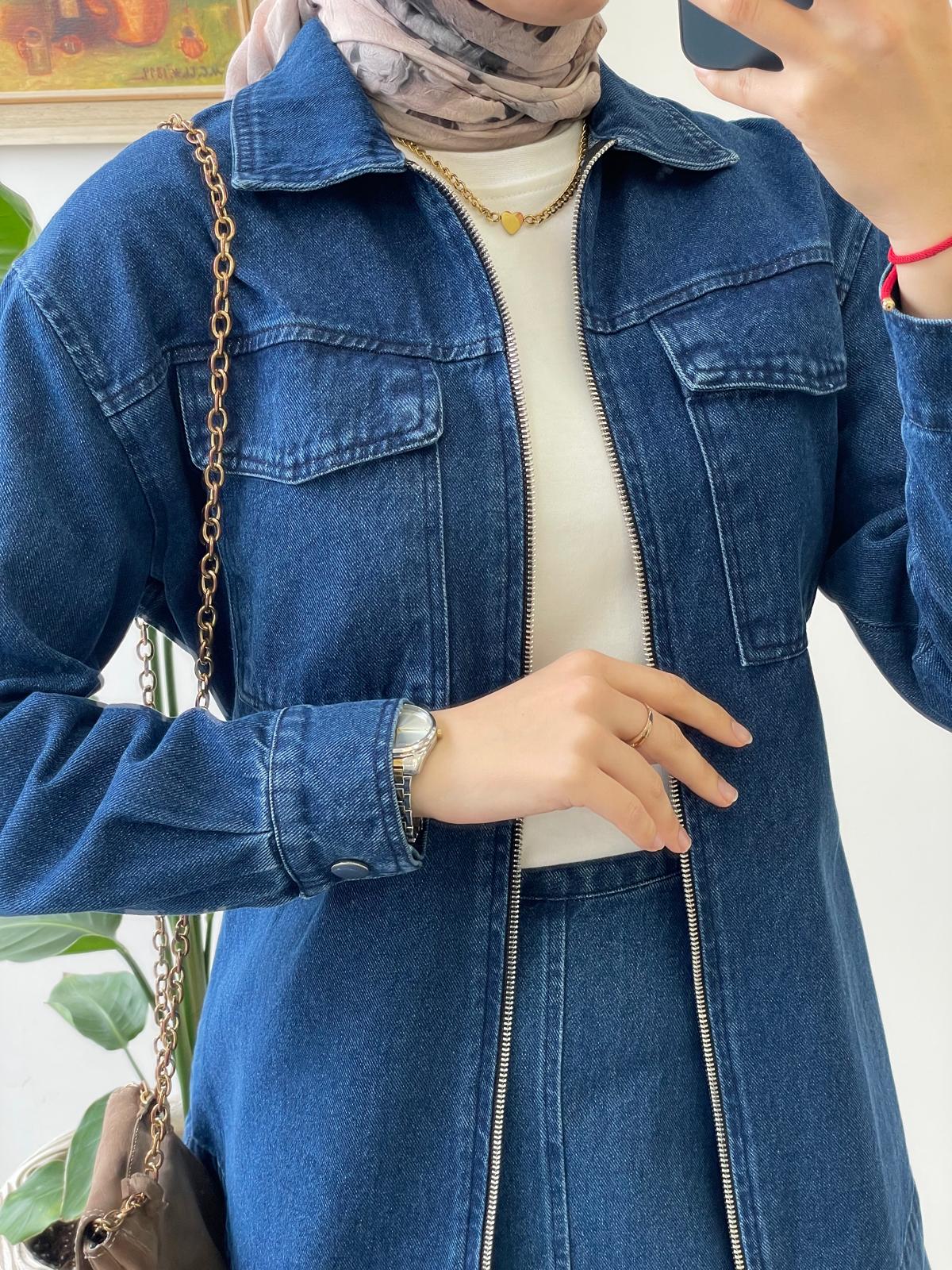 Parça Dikişli Denim Takım