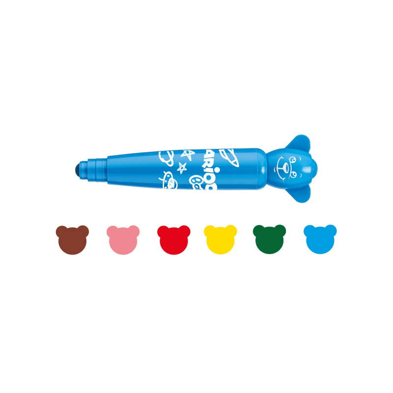  CARİOCA TEDDY JUMBO BEBEK SÜPER YIKANABİLİR KEÇELİ BOYA  KALEMİ 6'LI +1 YAŞ
