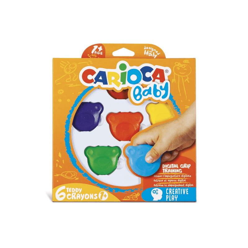  CARİOCA TEDDY BEBEK CRAYONS 6'LI (+1 YAŞ)