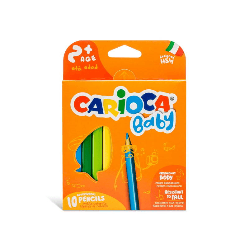  CARİOCA JUMBO BEBEK ÜÇGEN KURU BOYA KALEMİ 10'LU (+2 YAŞ)