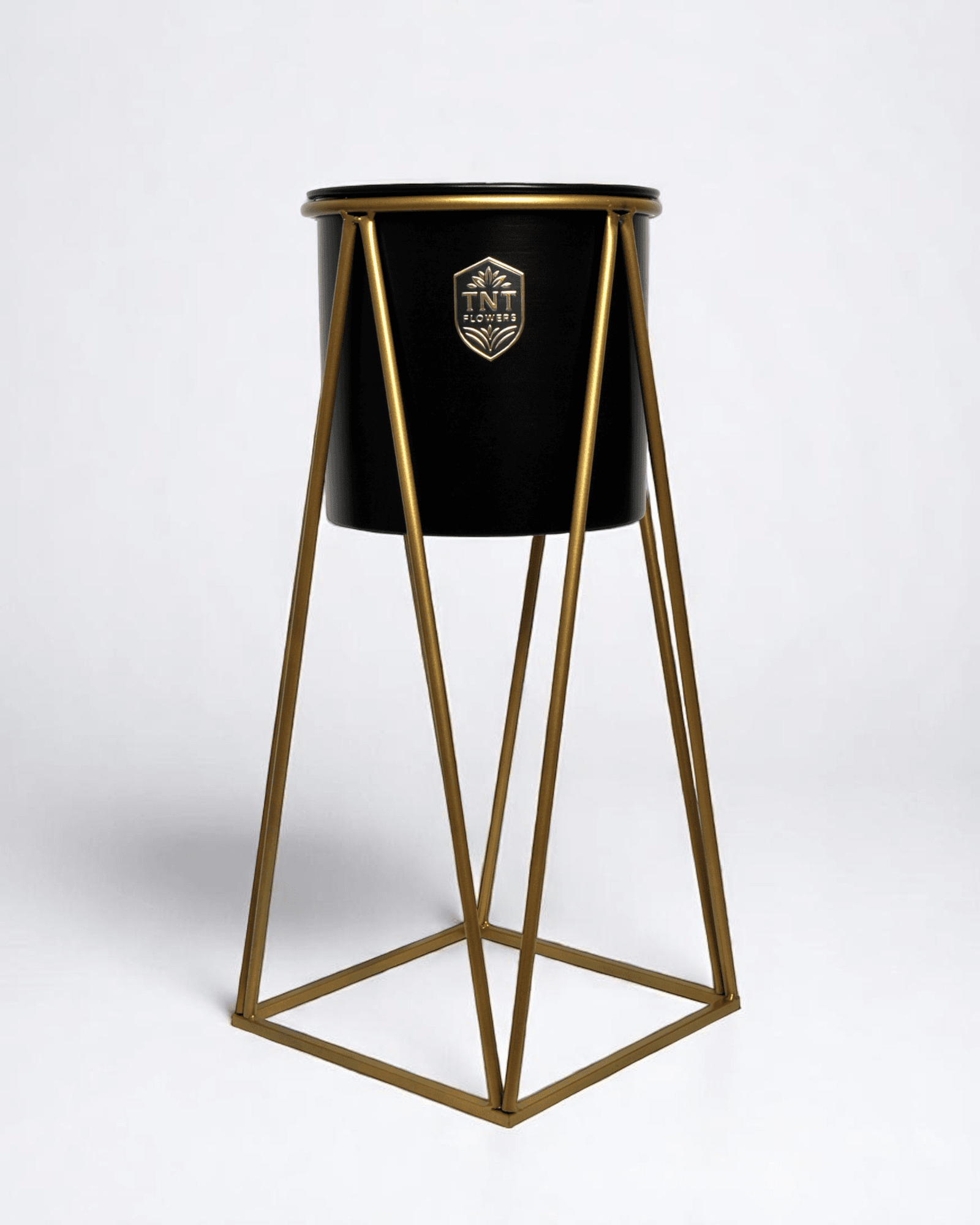 ROMA SİYAH GOLD METAL SAKSI