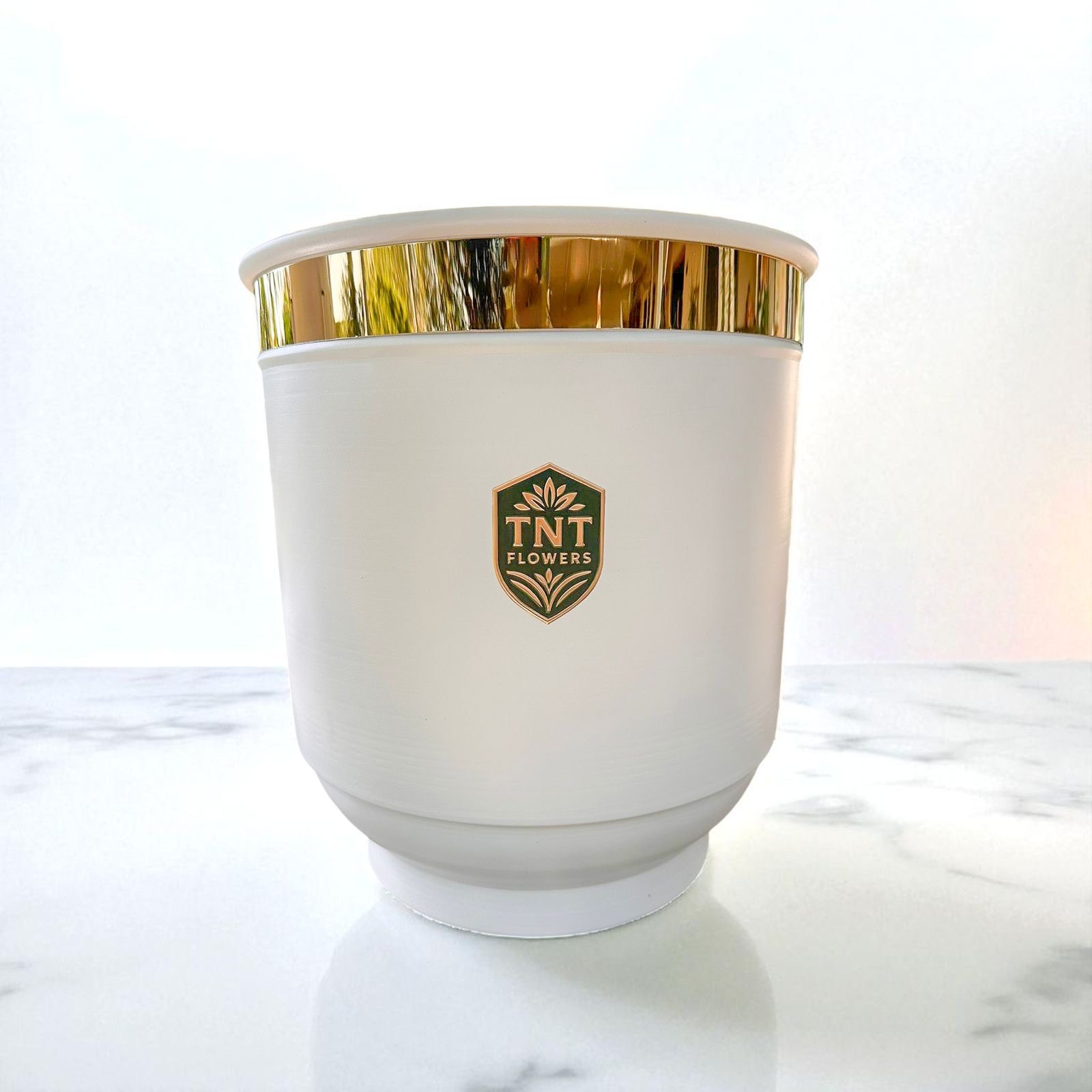 Miami Beyaz Metal Saksı