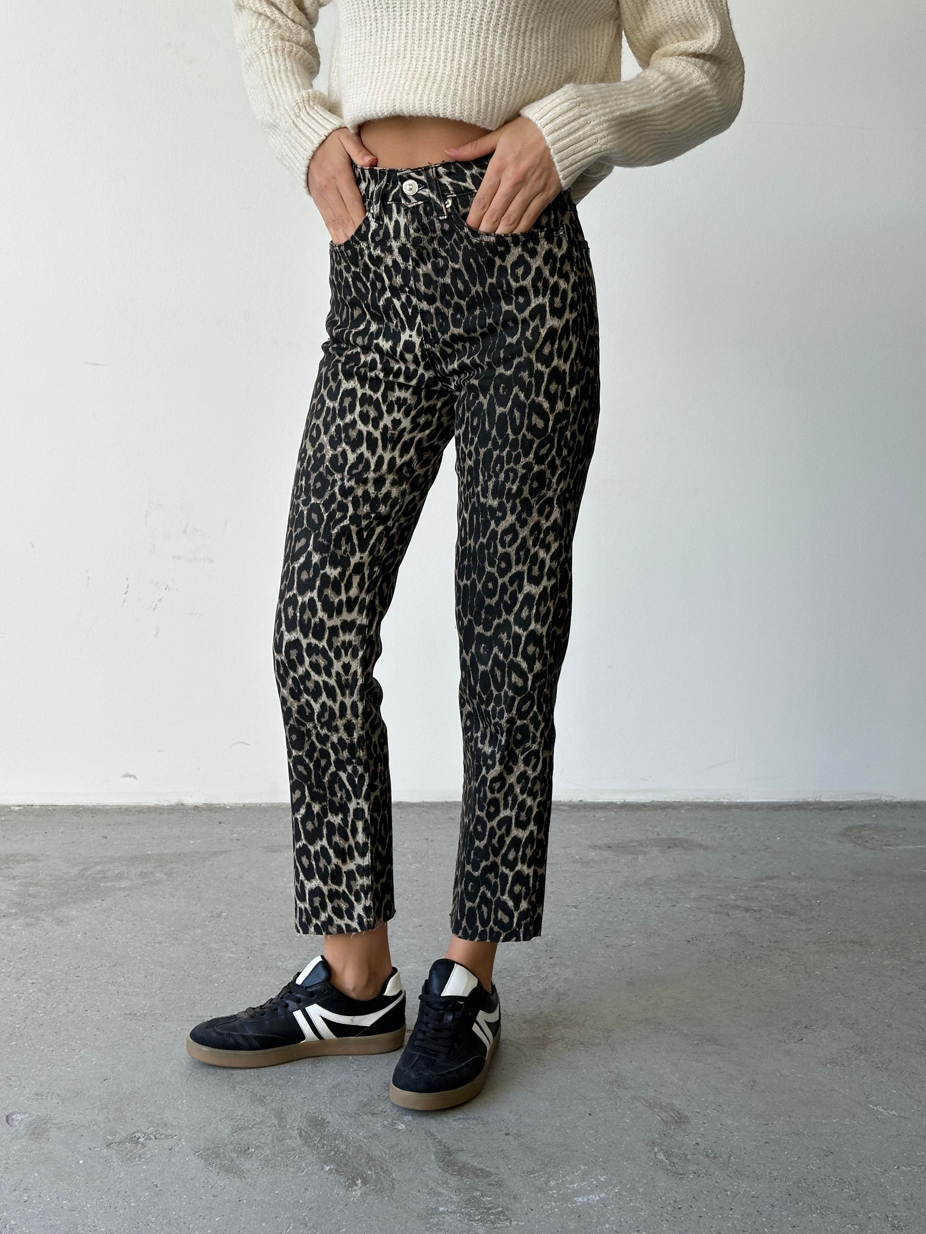 Original Straight Jeans Leopar