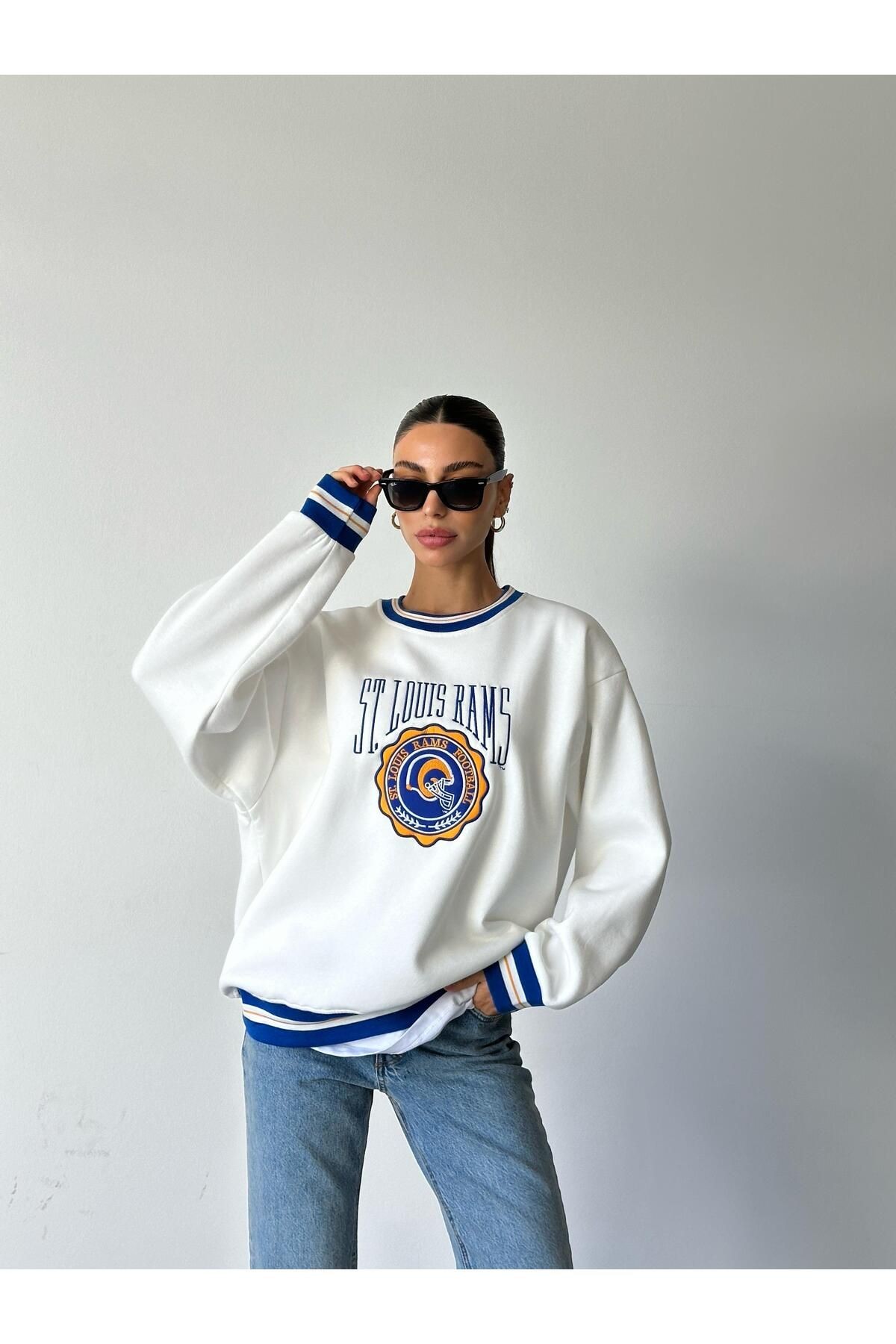 St Louis Rams Sweat Beyaz