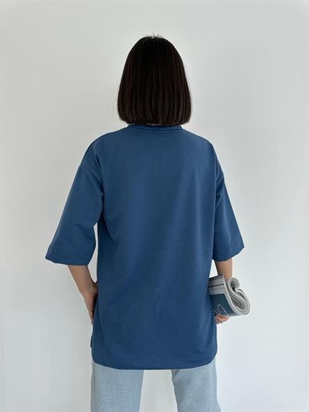 Basic T-Shirt İndigo
