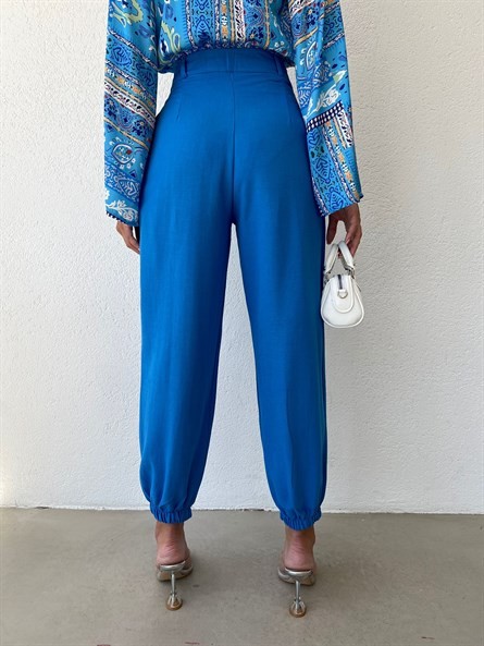 Keten Jogger Pantolon Mavi
