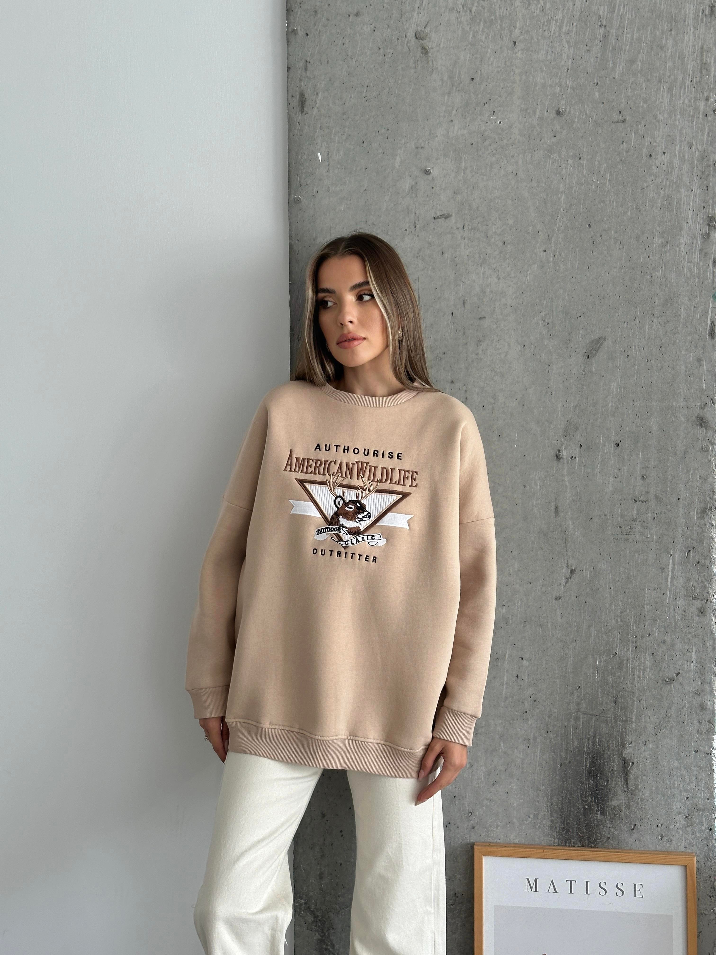 Amerıcan Wılder Sweatshirt Vizon