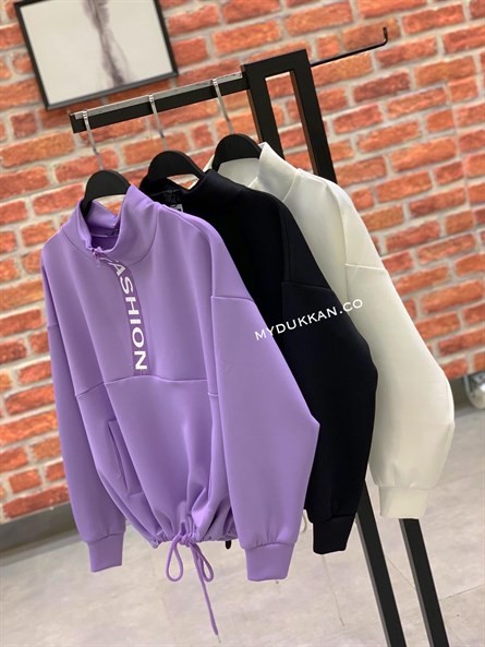 Fermuarlı Fashion Sweat Siyah