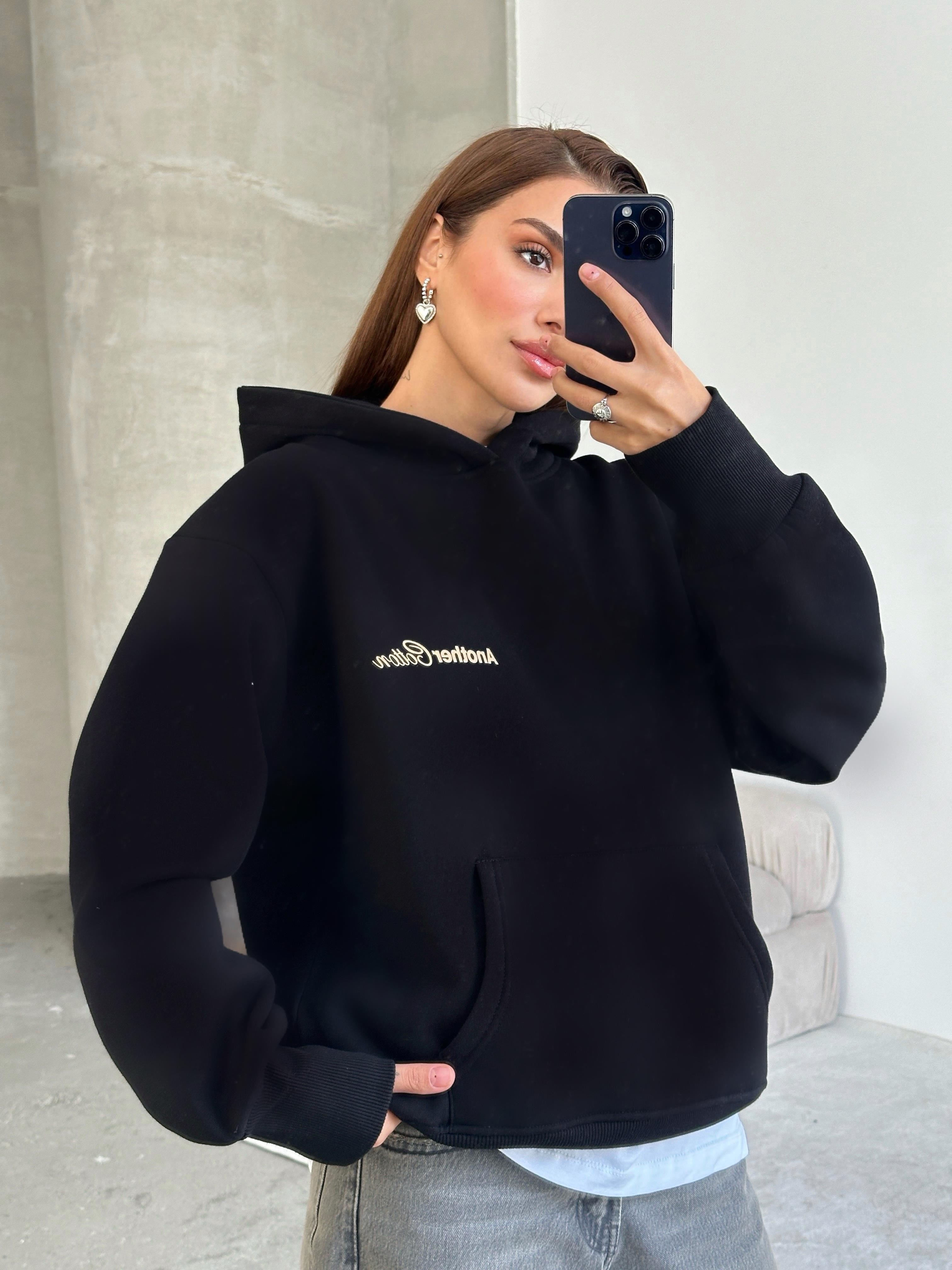 Another Kapüşonlu Sweatshirt Siyah